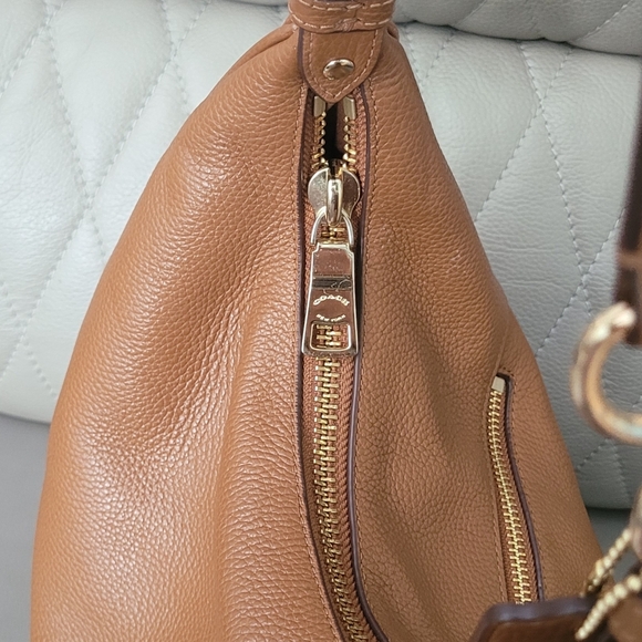 Coach Harley Hobo In Pebble Leather Gold/Brown F38259 - Picture 7 of 16